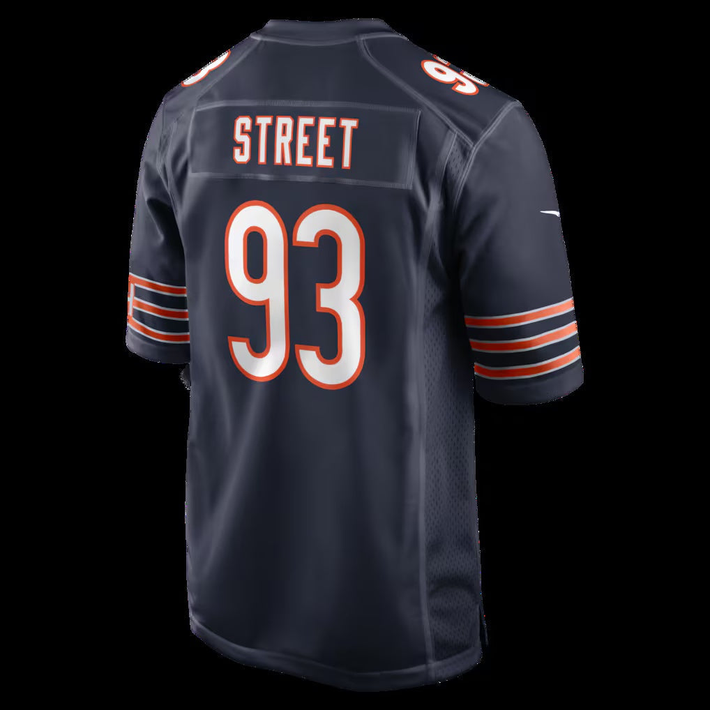 C.Bears #93 Kentavius Street Navy Team Game Stitched Football American Jersey - Main View
