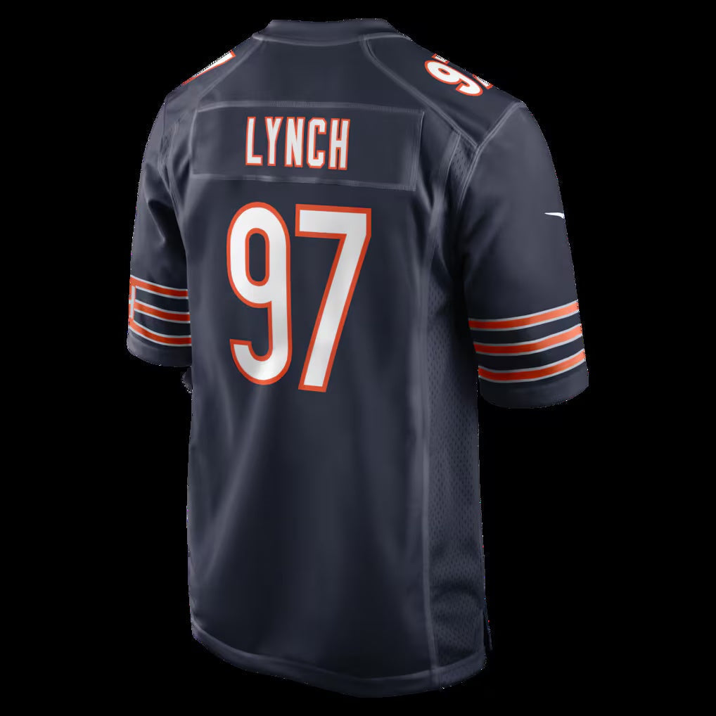 C.Bears #97 James Lynch Navy Team Game Stitched Football American Jersey - Main View