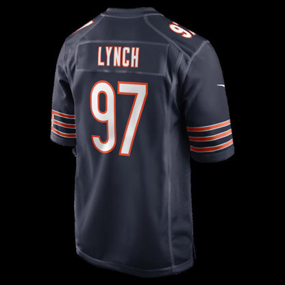 C.Bears #97 James Lynch Navy Team Game Stitched Football American Jersey - Main View