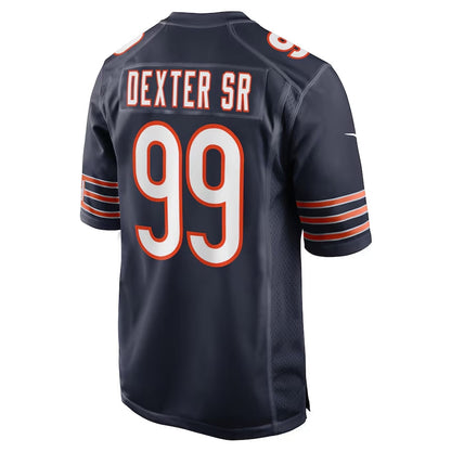 C.Bears #99 Gervon Dexter Sr. Navy Game American Football Jerseys - Main View