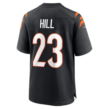C.Bengals #23 Daxton Hill Black 2022 Draft First Round Pick Game Jersey Stitched American Football Jerseys - Main View
