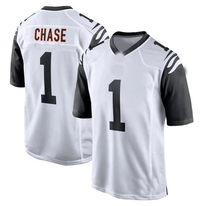 C.Bengals #1 Ja'Marr Chase White Alternate Game Player Jersey Stitched American Football Jerseys - Main View