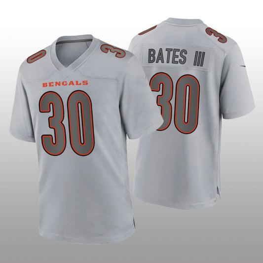C.Bengals #30 Jessie Bates III Gray Atmosphere Game Jersey Stitched American Football Jerseys - Main View