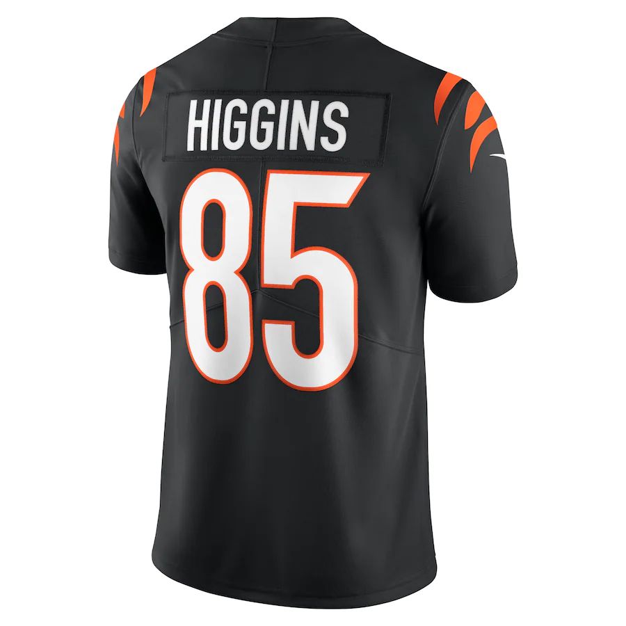 C.Bengals #85 Tee Higgins Black Vapor Limited Jersey Stitched American Football Jerseys - Main View