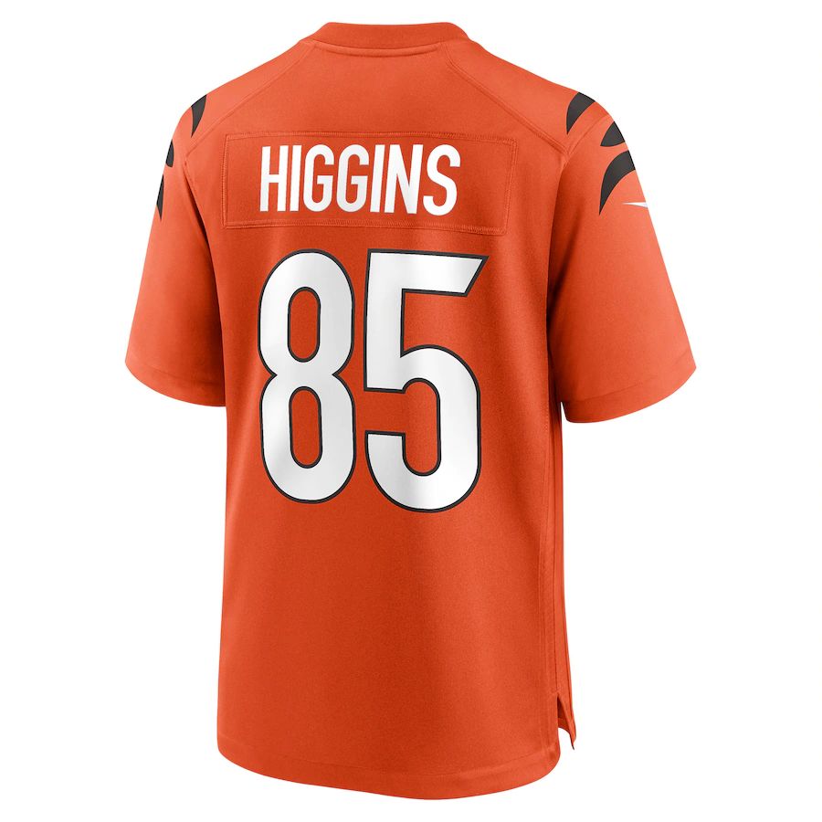 C.Bengals #85 Tee Higgins Orange Game Jersey Stitched American Football Jerseys - Main View