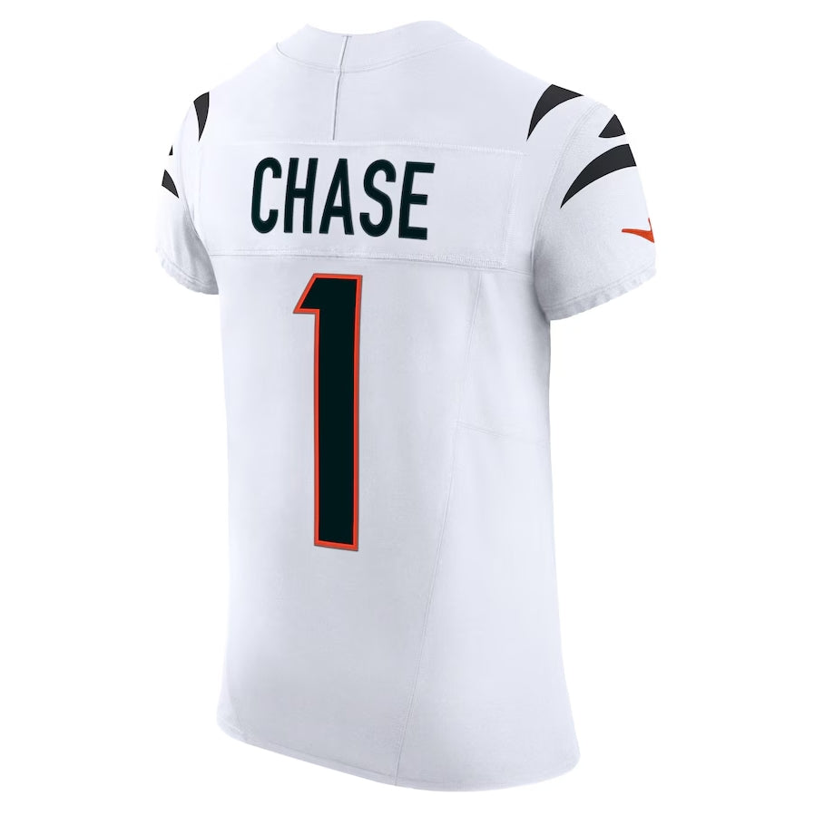 C.Bengals #1 Ja'Marr Chase White Vapor F.U.S.E. Elite Stitched American Football Jerseys - Main View