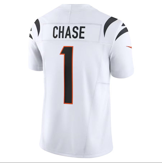 C.Bengals #1 Ja'Marr Chase White Vapor F.U.S.E. Limited Stitched American Football Jerseys - Main View