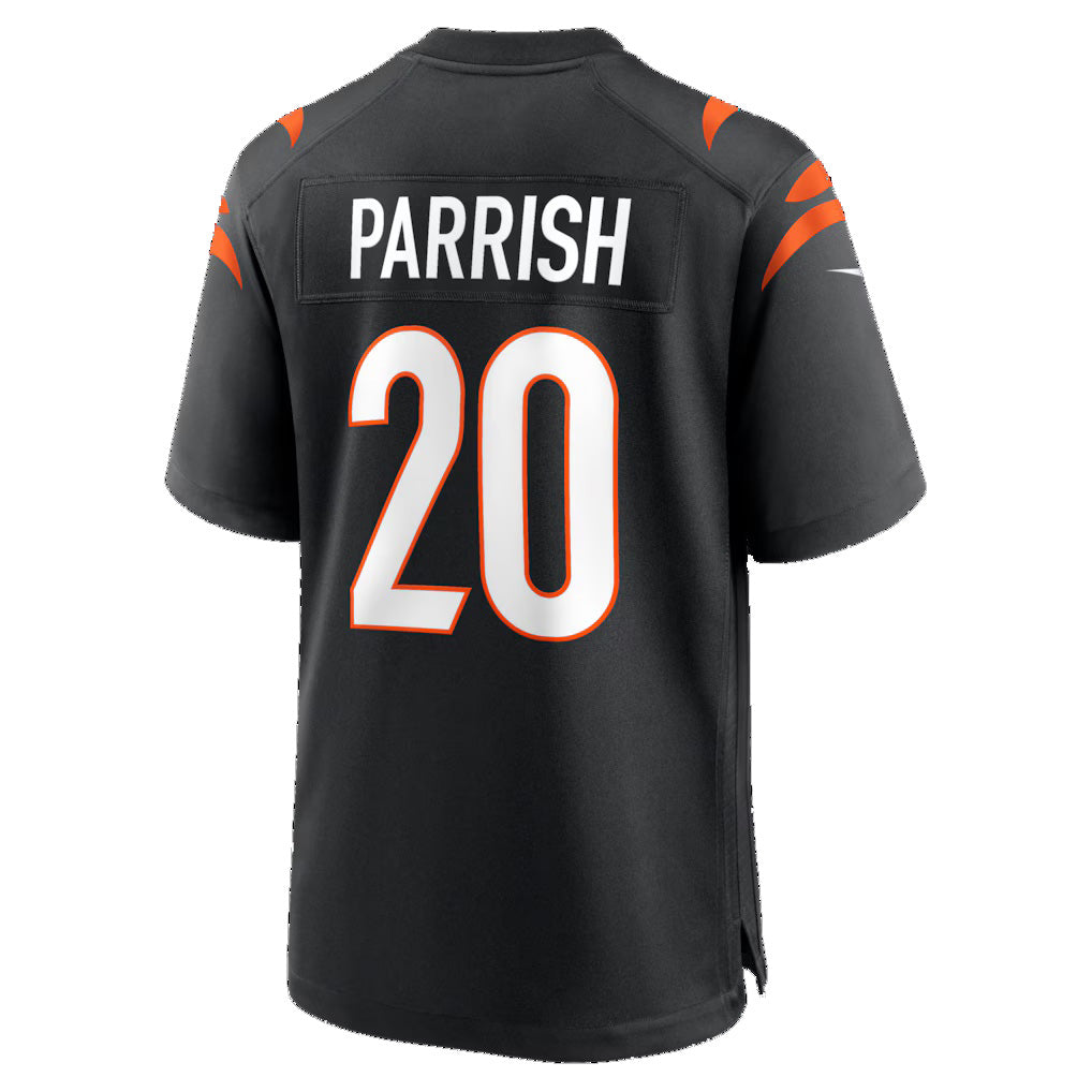 C.Bengals #20 Lemar Parrish Black Team Retired Game Football Jersey - Main View