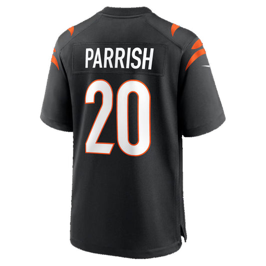 C.Bengals #20 Lemar Parrish Black Team Retired Game Football Jersey - Main View