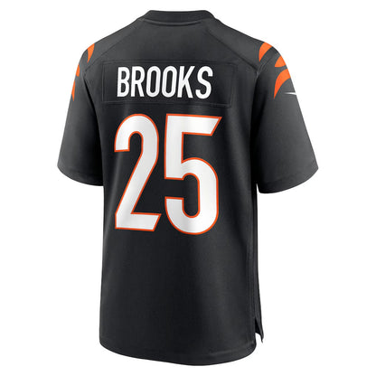 C.Bengals #25 Tahj Brooks Black Team Game American Football Jerseys - Main View