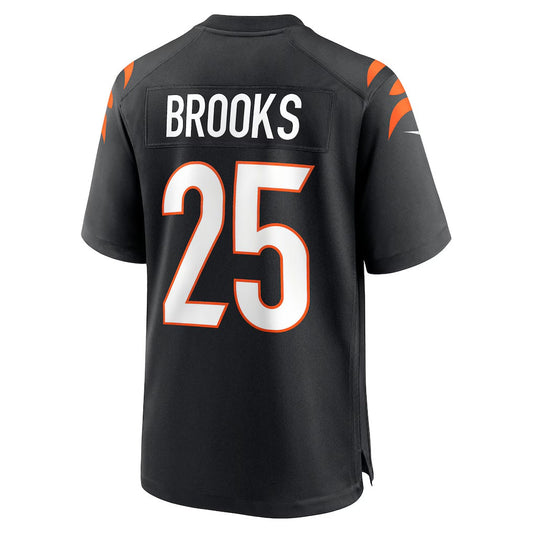 C.Bengals #25 Tahj Brooks Black Team Game American Football Jerseys - Main View