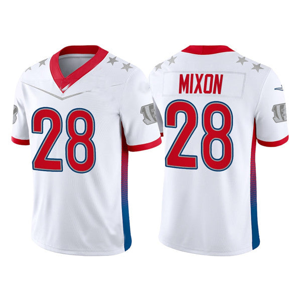C.Bengals #28 Joe Mixon 2022 White Pro Bowl Stitched Jersey American Football Jerseys - Main View