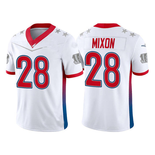 C.Bengals #28 Joe Mixon 2022 White Pro Bowl Stitched Jersey American Football Jerseys - Main View