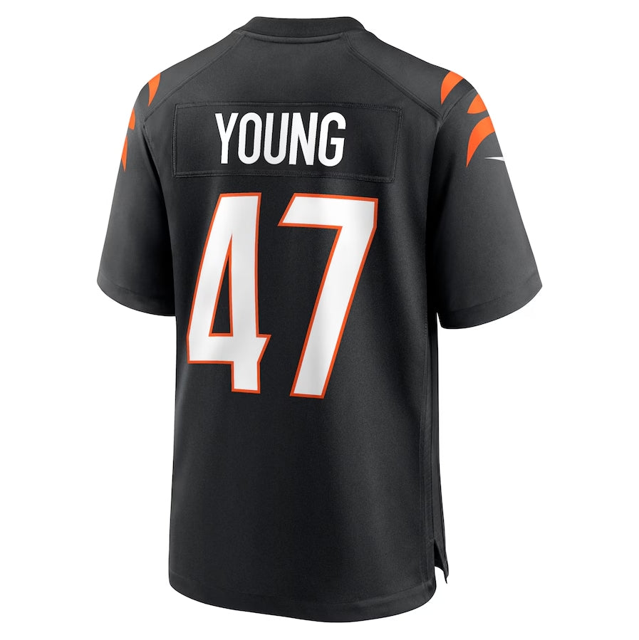 C.Bengals #47 Craig Young Black Team Game Stitched American Football Jerseys - Main View