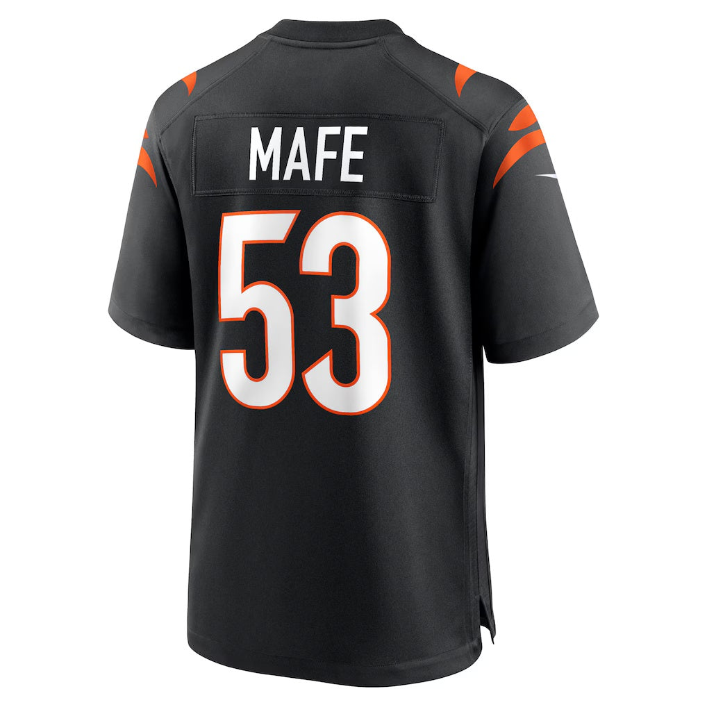 C.Bengals #53 Boye Mafe Black Team Game Stitched Football American Jersey - Main View