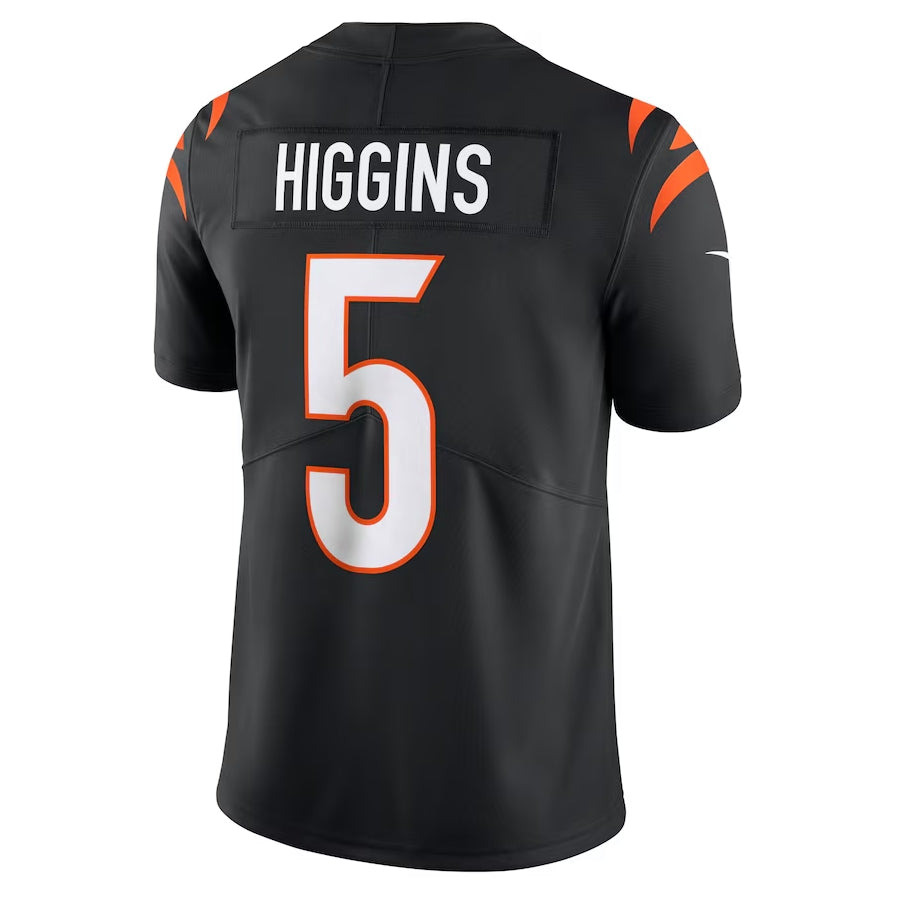 C.Bengals #5 Tee Higgins Black Vapor Untouchable Limited Stitched American Football Jerseys - Main View