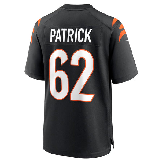 C.Bengals #62 Lucas Patrick Black Team Game Stitched American Football Jerseys - Main View