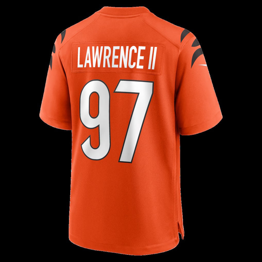 C.Bengals #97 Dexter Lawrence II Orange Game Stitched Football American Jersey - Main View
