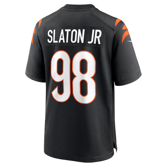 C.Bengals #98 Tedarrell Slaton Jr Black Team Game Stitched American Football Jerseys - Main View