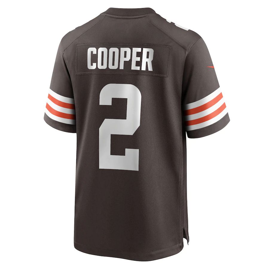 C.Browns #2 Amari Cooper Brown Player Game Jersey Stitched American Football Jerseys - Main View