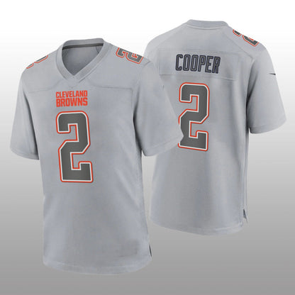 C.Browns #2 Amari Cooper Gray Atmosphere Game Jersey Stitched American Football Jerseys - Main View