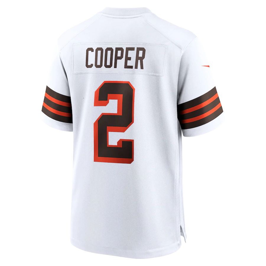 C.Browns #2 Amari Cooper White Alternate Game Jersey Stitched American Football Jerseys - Main View