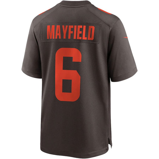 C.Browns #6 Baker Mayfield Brown Alternate Game Jersey American Football Jerseys - Main View