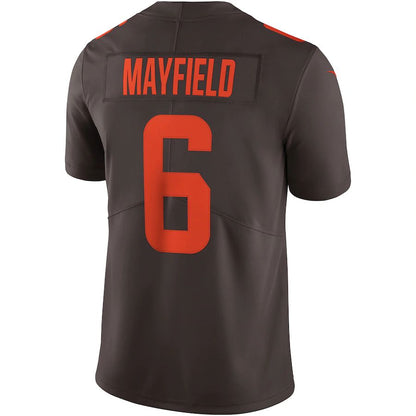 C.Browns #6 Baker Mayfield Brown Alternate Vapor Limited Jersey Stitched American Football Jerseys - Main View