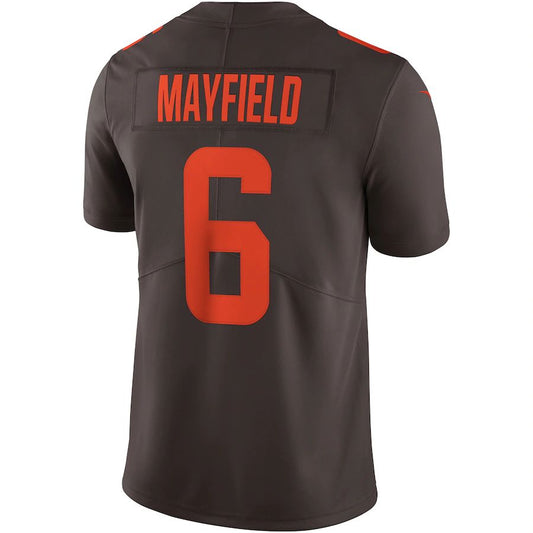 C.Browns #6 Baker Mayfield Brown Alternate Vapor Limited Jersey Stitched American Football Jerseys - Main View
