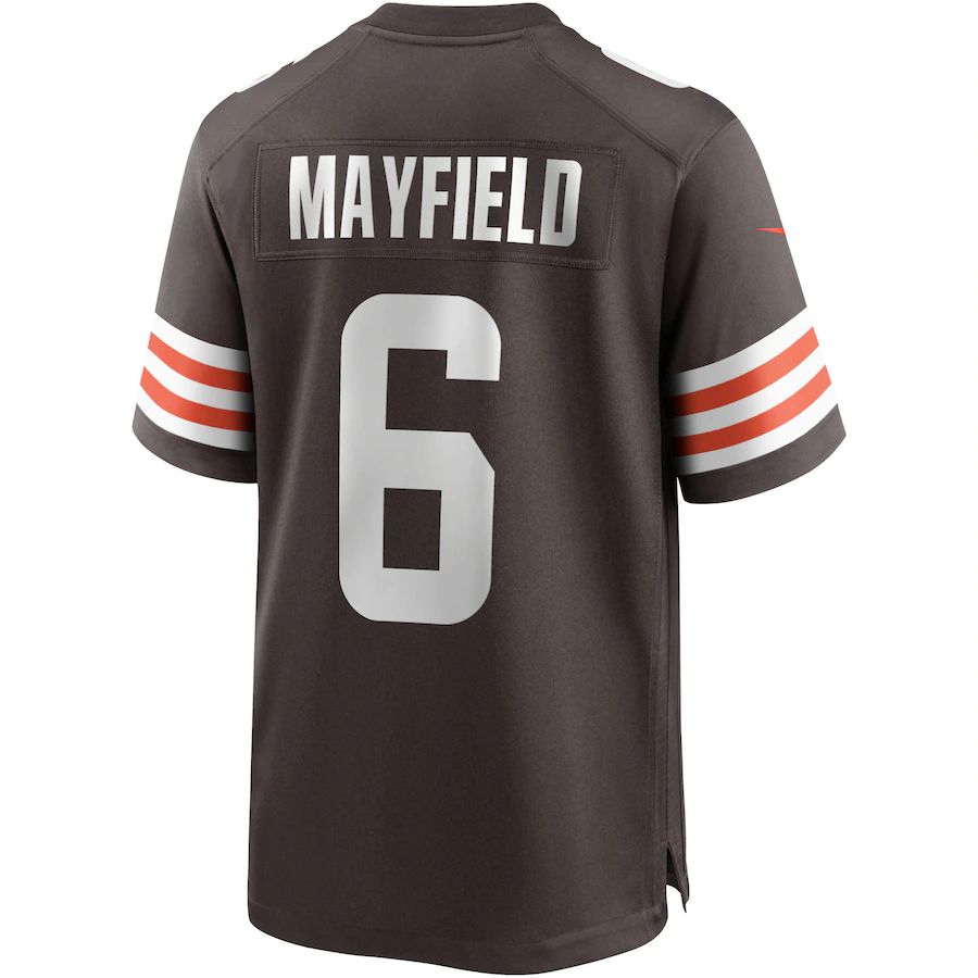 C.Browns #6 Baker Mayfield Brown Game Player Jersey Stitched American Football Jerseys - Main View