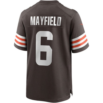 C.Browns #6 Baker Mayfield Brown Game Player Jersey Stitched American Football Jerseys - Main View