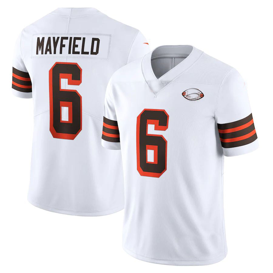 C.Browns #6 Baker Mayfield White 1946 Collection Alternate Vapor Limited Jersey Stitched American Football Jerseys - Main View