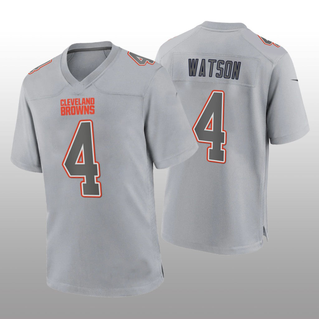 C.Browns #4 Deshaun Watson Gray Atmosphere Game Jersey Stitched American Football Jerseys - Main View