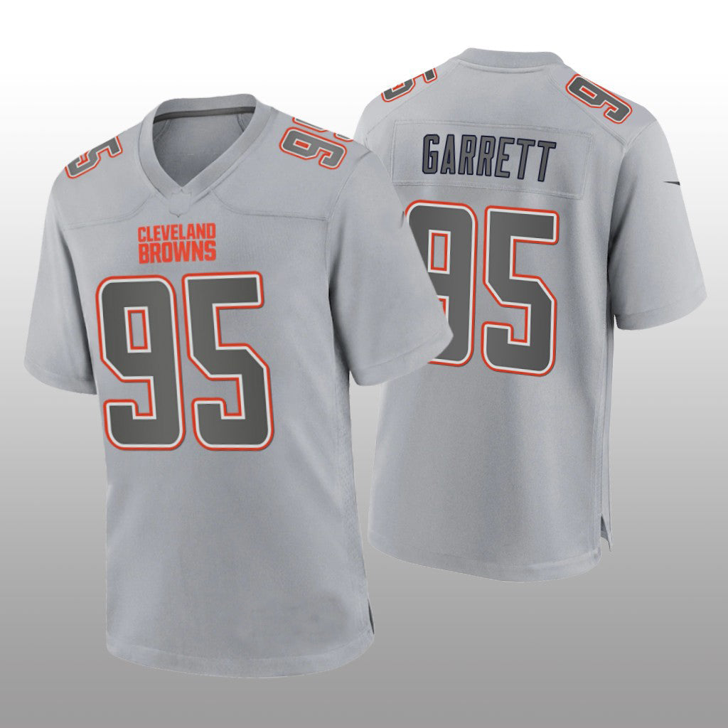 C.Browns #95 Myles Garrett Gray Atmosphere Game Jersey Stitched American Football Jerseys - Main View