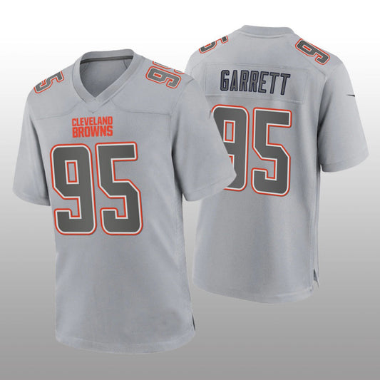 C.Browns #95 Myles Garrett Gray Atmosphere Game Jersey Stitched American Football Jerseys - Main View