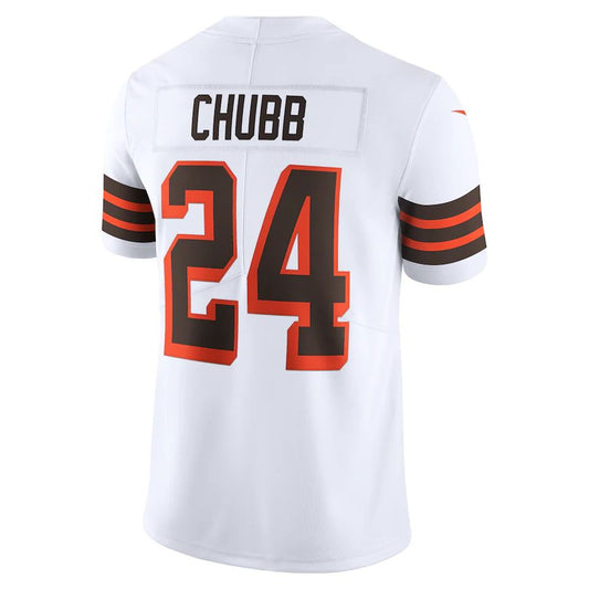 C.Browns #24 Nick Chubb White 1946 Collection Alternate Vapor Limited Jersey Stitched American Football Jerseys - Main View