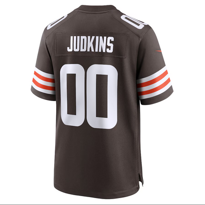 C.Browns #00 Quinshon Judkins Brown 2025 Draft Game Stitched American Football Jerseys - Main View