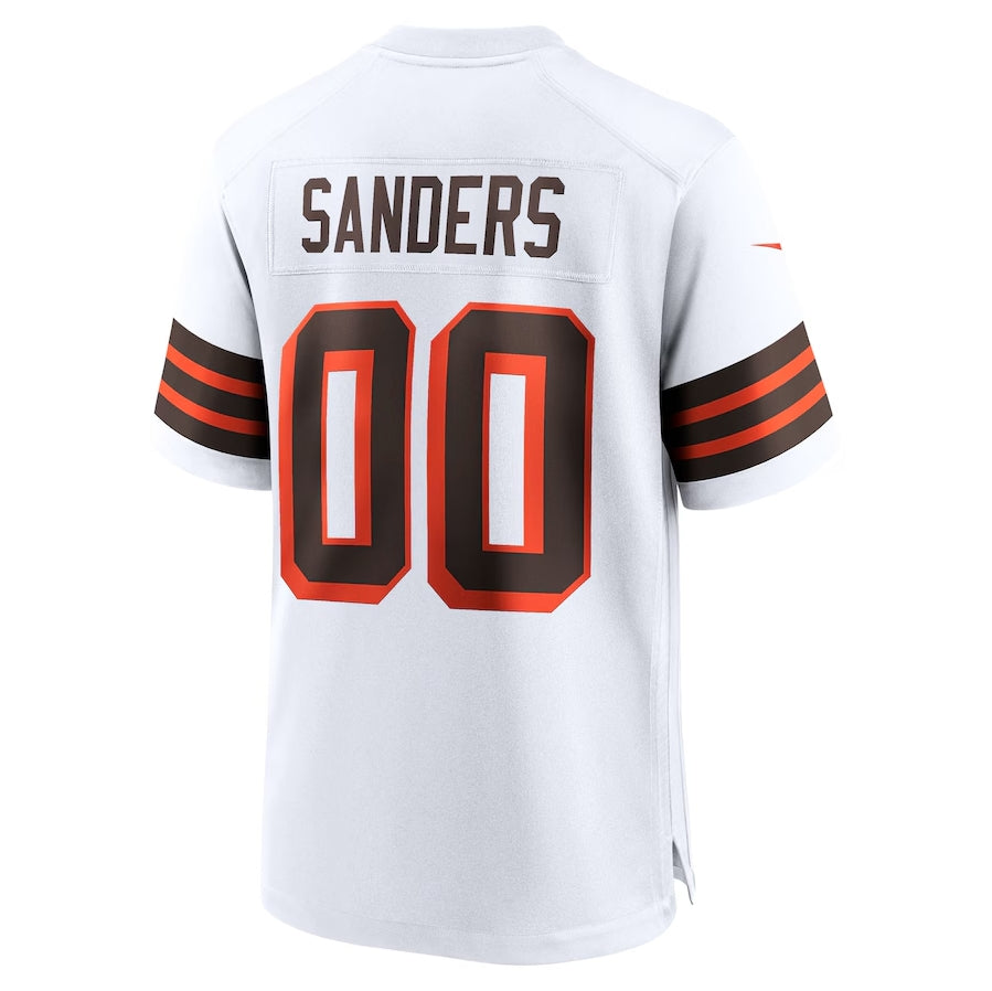 C.Browns #00 Shedeur Sanders White 2025 Draft 2nd Alternate Game Stitched American Football Jerseys - Main View