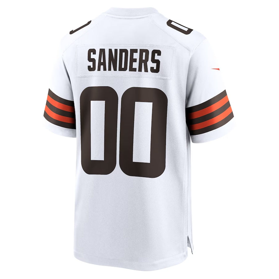 C.Browns #00 Shedeur Sanders White 2025 Draft Game Stitched American Football Jerseys - Main View