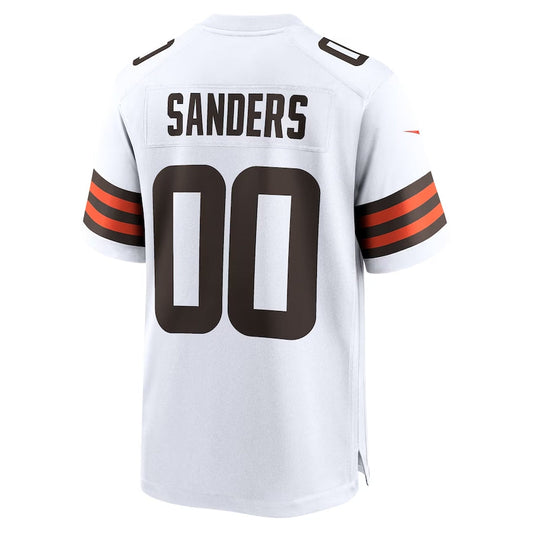 C.Browns #00 Shedeur Sanders White 2025 Draft Game Stitched American Football Jerseys - Main View