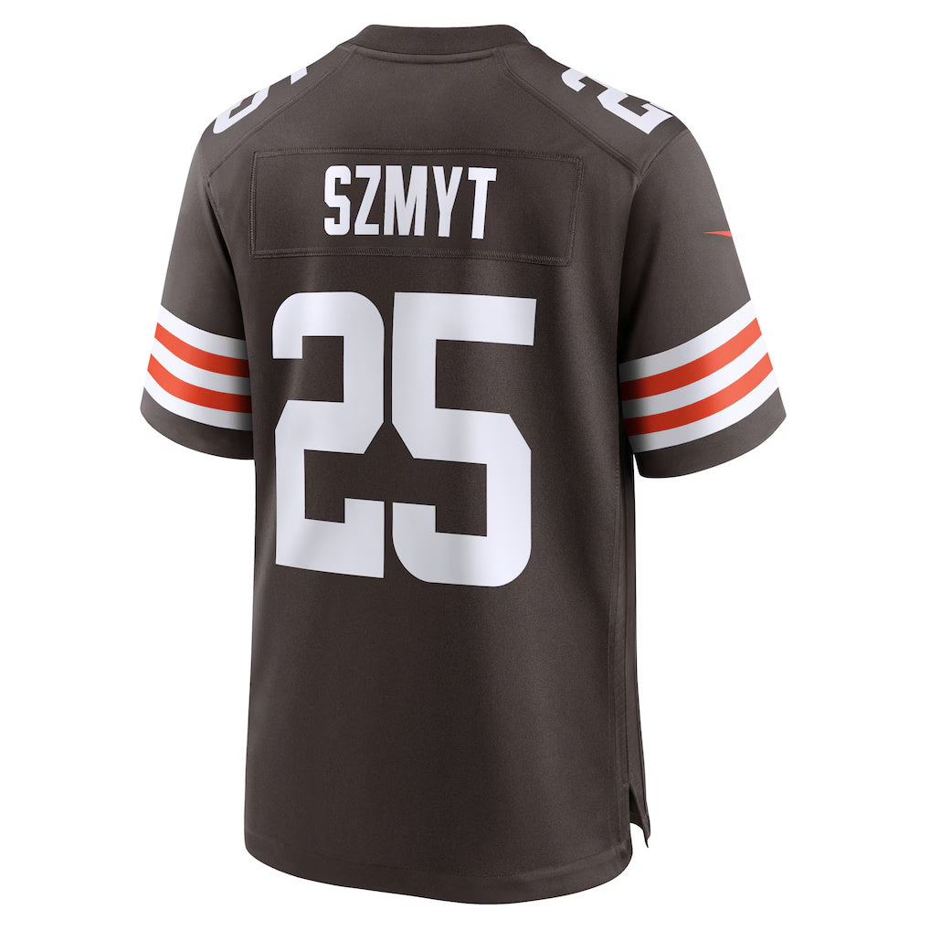 C.Browns #25 Andre Szmyt Brown Team Game Stitched American Football Jerseys - Main View