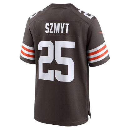 C.Browns #25 Andre Szmyt Brown Team Game Stitched American Football Jerseys - Main View