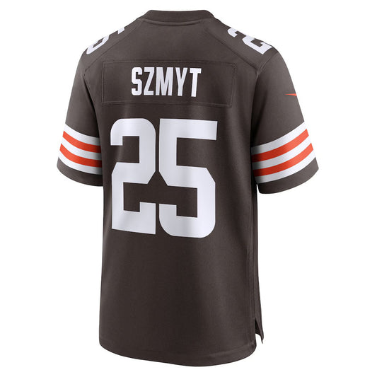 C.Browns #25 Andre Szmyt Brown Team Game Stitched American Football Jerseys - Main View