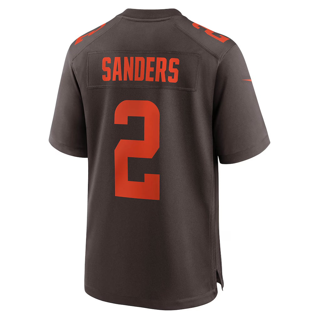 C.Browns #2 Shedeur Sanders Brown Alternate Game Stitched American Football Jerseys - Main View