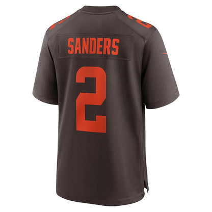C.Browns #2 Shedeur Sanders Brown Alternate Game Stitched American Football Jerseys - Main View