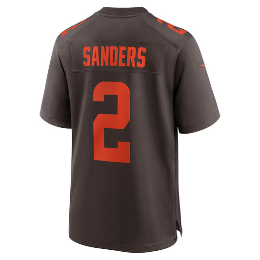 C.Browns #2 Shedeur Sanders Brown Alternate Game Stitched American Football Jerseys - Main View