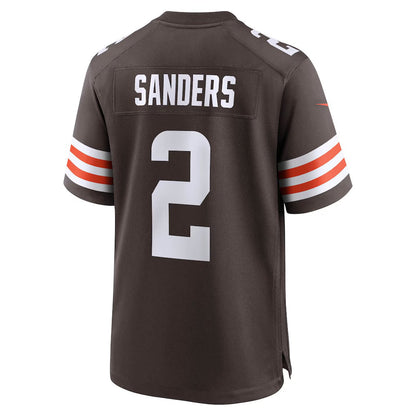 C.Browns #2 Shedeur Sanders Brown Game Stitched American Football Jerseys - Main View