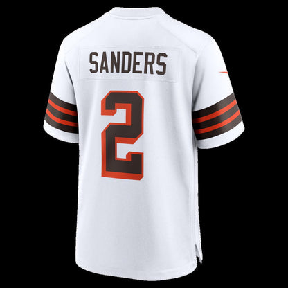 C.Browns #2 Shedeur Sanders White Alternate Game Stitched Football American Jersey - Main View