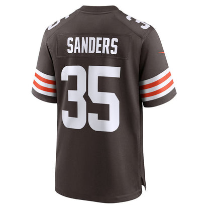 C.Browns #35 Raheim Sanders Brown Team Game Stitched American Football Jerseys - Main View