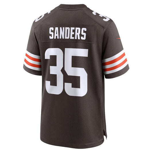C.Browns #35 Raheim Sanders Brown Team Game Stitched American Football Jerseys - Main View